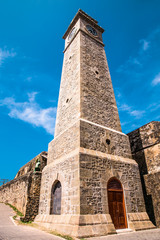 City clock tower in the town of Galli in Sri Lanka
