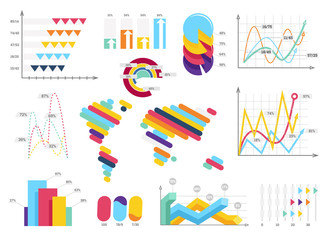 Set elements of infographics. Info bars, graphycs.