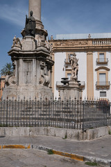 Fototapeta premium Palermo, Italy - September 07, 2018 : Church of Saint Dominic and Immacolata column