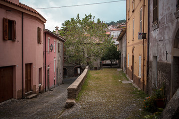 Beautiful old village in Sardinia, Italy. Santu Lussurgiu.