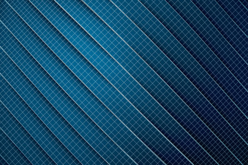 Abstract simple curve creative design. Smooth blue Shapes minimal concept background with grid. 3d Rendering