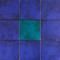 blue ceramic mosaic classic tile