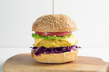 Vegetarische Burger with chickpea Patty