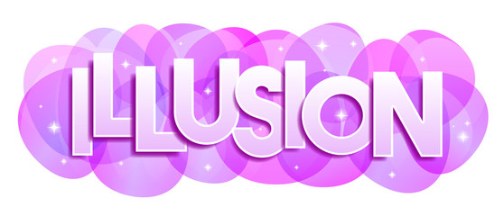 Fototapeta premium Illusion word vector banner