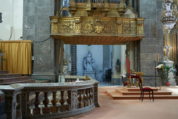 Palermo, Italy - September 07, 2018 : Church of Saint Dominic main altar
