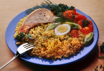 Вермишель, лапша со свининой Vermicelli, pork noodles