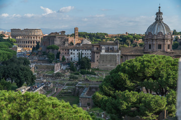 Fototapeta na wymiar Ancient Rome Panorama View