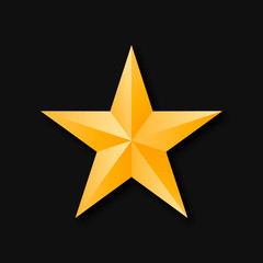 Obraz premium star gold 3d