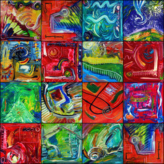 kunstquadrate, originale zusammengestellt, quadratisch, f&uuml;r psoter und backgrounds