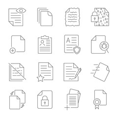 Paper icon, Document icon, Vector Illustration EPS10
