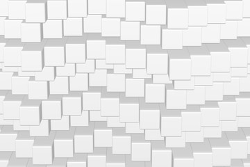 Abstarct background - White cubes wall.