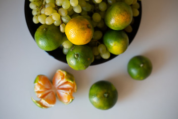 fresh fruits on a plate