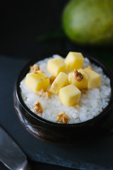 Mango with sticky rice - beautiful sweet dessert.