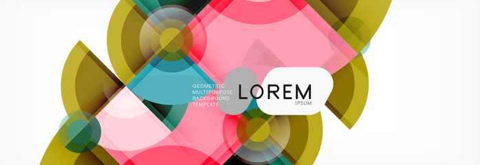 Vector fantastic circle modern geometric background template