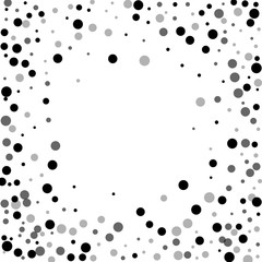 Scattered random black dots. Dark points dispersio