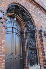 An ornamental portal of St. Anne's Church - located in the historic Nikiszowiec mining district in Katowice on the Polish Silesia © stepmar