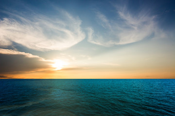 sunset over the sea