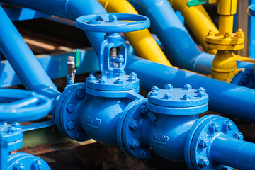 Valves at gas plant