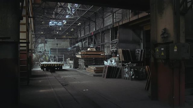 warehouse in an abandoned factory
