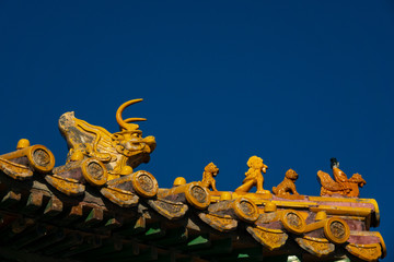 Ridge Animals of the Forbidden City . Beijing, China