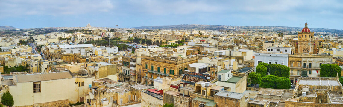 The cities of Gozo Island, Malta © efesenko