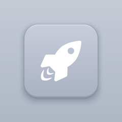 Startup, spaceship button, best vector