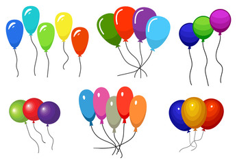 Colour helium balloons