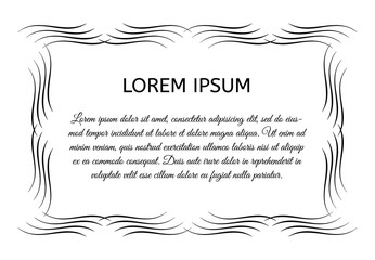 Decorative vintage horizontal frame