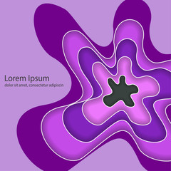 Abstract pattern of layers, wavy shapes and lines. Template for text and message. Modern design. Vector illustration.