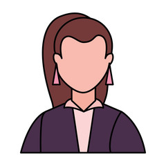 woman portrait on white background