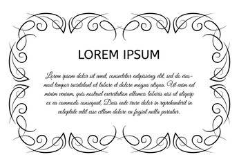 Decorative vintage horizontal frame