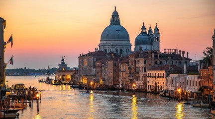 Naklejka na ściany i meble Italy beauty, cathedral Santa Maria della Salute in Venice , Venezia