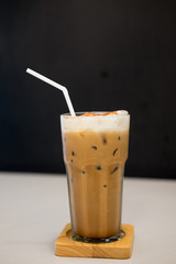 Cup of iced mocha coffee