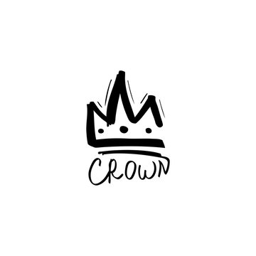 Sketch crown logo template.