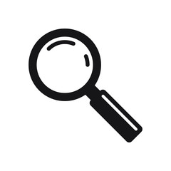 Magnifying glass icon, vector magnifier or loupe sign. Search icon