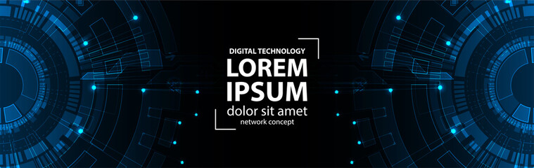 Abstract technology concept. Circuit board, high computer color background. Vector illustration