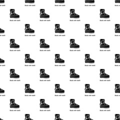 Mountaineer shoes pattern vector seamless repeating for any web design