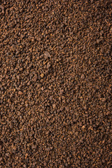 Black Tea Powder or dry dust with or without green leaf and served hot chai in a cup