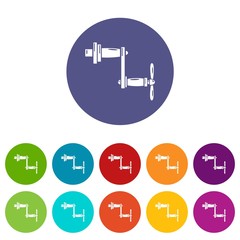 Rotary handle icon. Simple illustration of rotary handle vector icon for web.