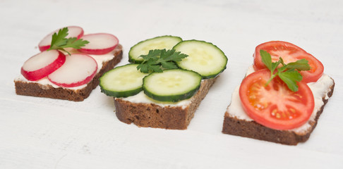 Open sandwiches