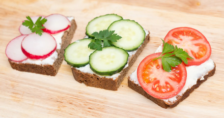 Open sandwiches