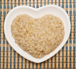 Oatmeal in plate