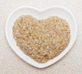 Oatmeal in plate