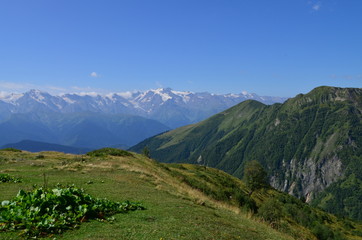 Fototapeta na wymiar panorama view on the mountain