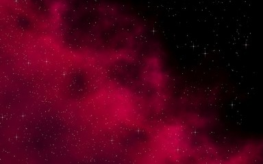 Colorful and beautiful space background. Outer space. Starry outer space texture. Templates, red background. 3D illustration
