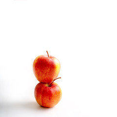 Fototapeta na wymiar Apples on white