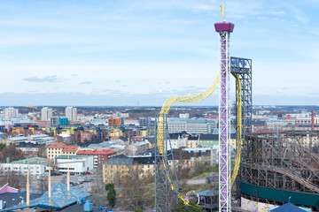 Naklejka premium Helsinki. Linnanmaki amusement Park.