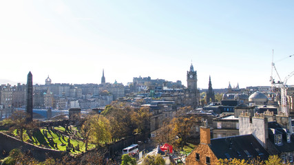 Obraz premium The Clock Tower of the Balmoral Hotel on Princes Street in Edinburgh.