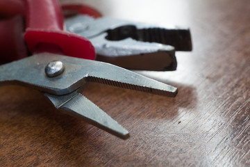 pliers on the table
