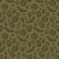 Halloween vector seamless pattern
